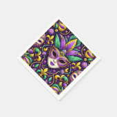 Mardi Gras maske/perlen/Lilie Serviette (Ecke)