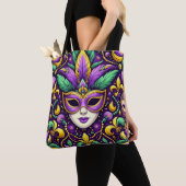 Mardi Gras maske/perlen/Lilie Tasche (Von Nahem)