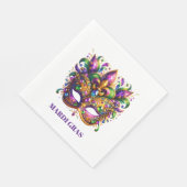 Mardi Gras-Maske  Serviette (Ecke)