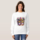 Mardi Gras Maske Sweatshirt (Vorne ganz)