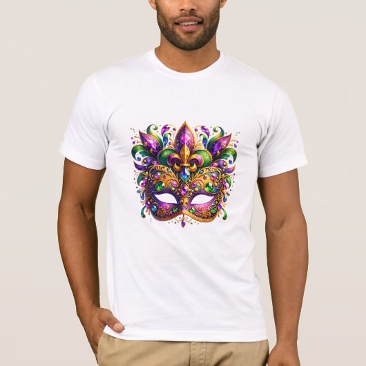 Mardi Gras Maske T-Shirt (Vorderseite)
