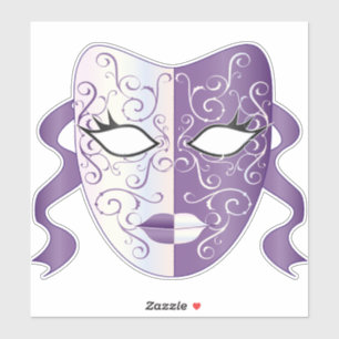 Mardi Gras Maske Thunder_Cove Aufkleber
