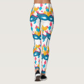 Mardi Gras Maske und Confetti Leggings (Rückseite)