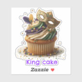 Mardi Gras Masked Cupcake Celebration Aufkleber (Blatt)