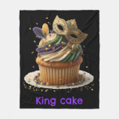 Mardi Gras Masked Cupcake Celebration Fleecedecke (Vorderseite)