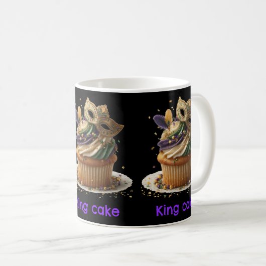 Mardi Gras Masked Cupcake Celebration Kaffeetasse (VorderseiteRechts)
