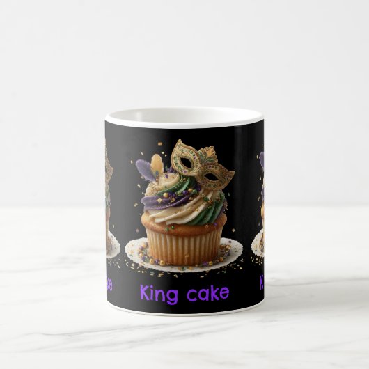 Mardi Gras Masked Cupcake Celebration Kaffeetasse (Mittel)