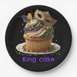 Mardi Gras Masked Cupcake Celebration Pappteller