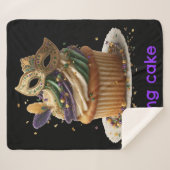Mardi Gras Masked Cupcake Celebration Sherpadecke (Vorderseite (Horizontal))