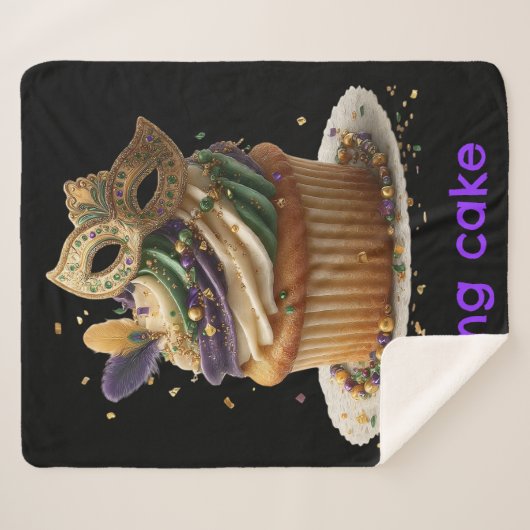 Mardi Gras Masked Cupcake Celebration Sherpadecke (Vorderseite (Horizontal))