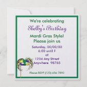 Mardi Gras Masken 1 Einladung (Rückseite)