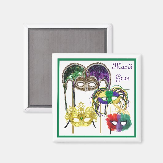Mardi Gras Masken 1 Magnet (Vorderseite/Rückseite)