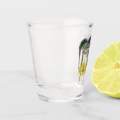 Mardi Gras Masken 1 Schnapsglas (Links)
