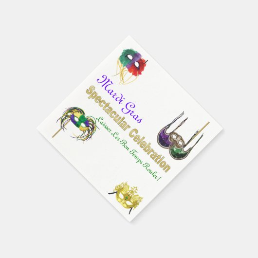 Mardi Gras Masken 1 Serviette (Ecke)