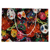 Mardi Gras Masken 2 Große Geschenktüte (Rückseite)