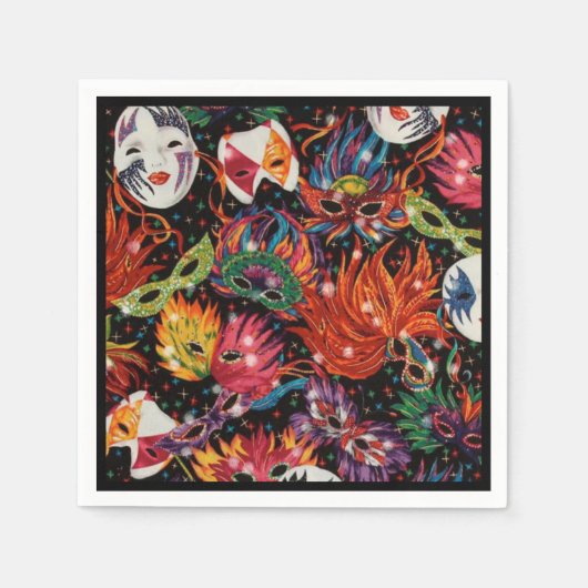 Mardi Gras Masken 2 Serviette (Vorderseite)