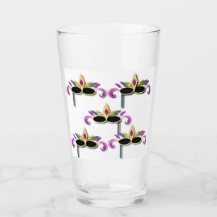 Mardi Gras Masken Design farbenfroh Glas