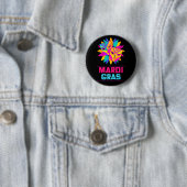 Mardi Gras Masken-Feier-Button Button (Beispiel)