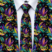 Mardi Gras Masken Muster Krawatte
