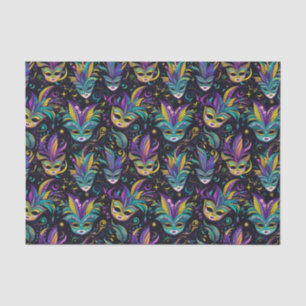 Mardi Gras Masken Muster Seidenpapier