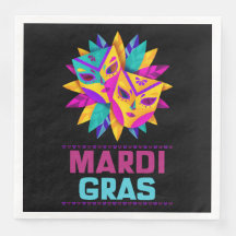 Mardi Gras Masken Papier Napkins