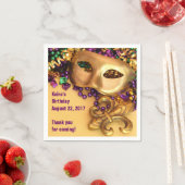 Mardi Gras Masken und Perlen Papier Napkins Serviette (Beispiel)