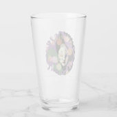 Mardi Gras Maskendesign farbenfroh Glas (Rückseite)