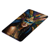 Mardi Gras Maskenfedern Beads Niedlicher Text Magnet (Linke Seite)