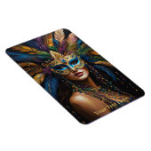 Mardi Gras Maskenfedern Beads Niedlicher Text Magnet (Rechte Seite)