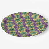 Mardi Gras Masks and Beads Doodle Art Style Pappteller (Schrägansicht)
