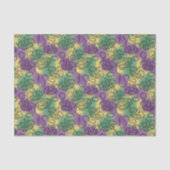 Mardi Gras Masks and Beads Doodle Art Style Seidenpapier (Vorderseite)