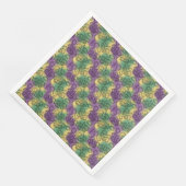 Mardi Gras Masks and Beads Doodle Art Style Serviette (Ecke)