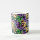 Mardi Gras Masks and Beads Purple Green Yellow Kaffeetasse (Mittel)