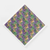 Mardi Gras Masks and Beads Purple Green Yellow Serviette (Ecke)