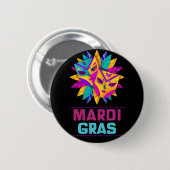 Mardi Gras Masks Celebration Button (Vorne & Hinten)