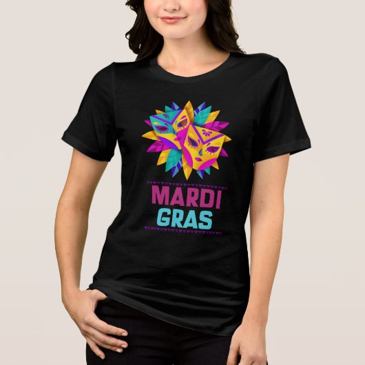Mardi Gras Masks Celebration Shirt (Vorderseite)