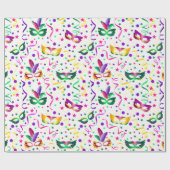 Mardi Gras Masks Geschenkpapier (Flach)