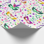Mardi Gras Masks Geschenkpapier (Ecke)
