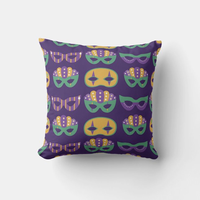 Mardi Gras Masks Kissen (Vorderseite)