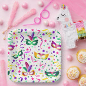 Mardi Gras Masks Pappteller (Party)