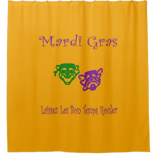 Mardi Gras Masks Rouler Duschvorhang (Vorderseite)