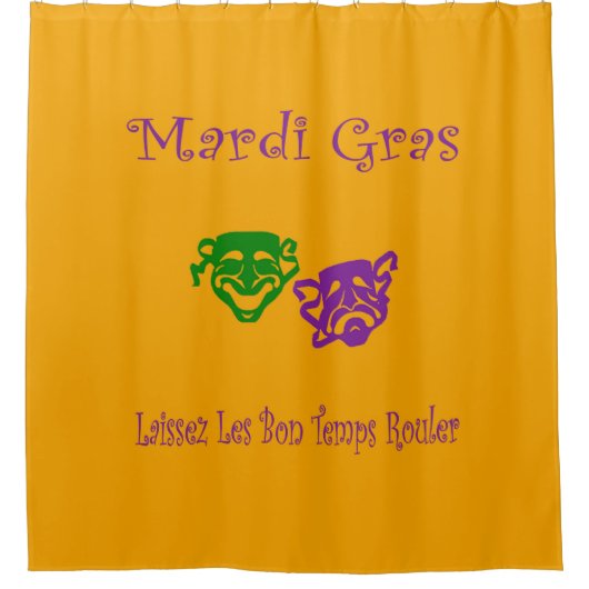 Mardi Gras Masks Rouler Duschvorhang (Vorderseite)