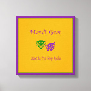Mardi Gras Masks Rouler Leinwanddruck