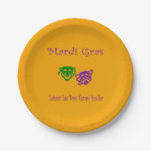 Mardi Gras Masks Rouler Pappteller (Vorderseite)