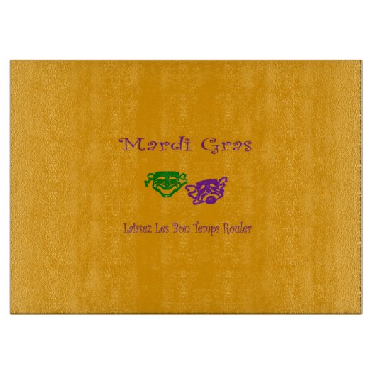 Mardi Gras Masks Rouler Schneidebrett (Vorderseite)