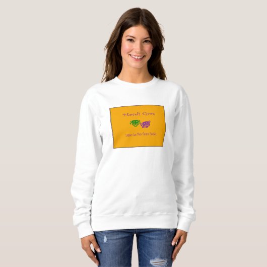 Mardi Gras Masks Rouler Sweatshirt (Vorne ganz)