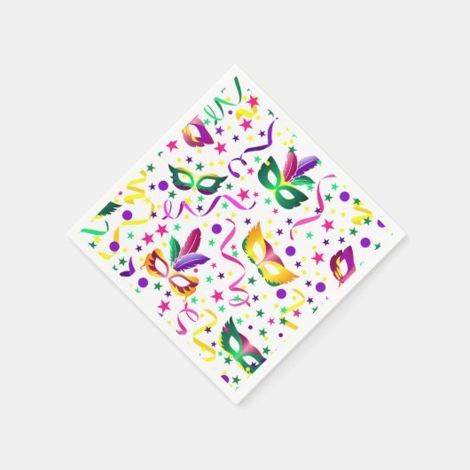 Mardi Gras Masks Serviette (Ecke)