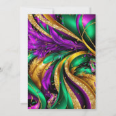 Mardi Gras Masquerade 16 . Geburtstag Einladung (Rückseite)