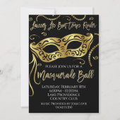 Mardi Gras Masquerade Ball Einladung (Vorderseite)