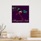 MARDI GRAS MASQUERADE BALL , Lila Poster (Küche)